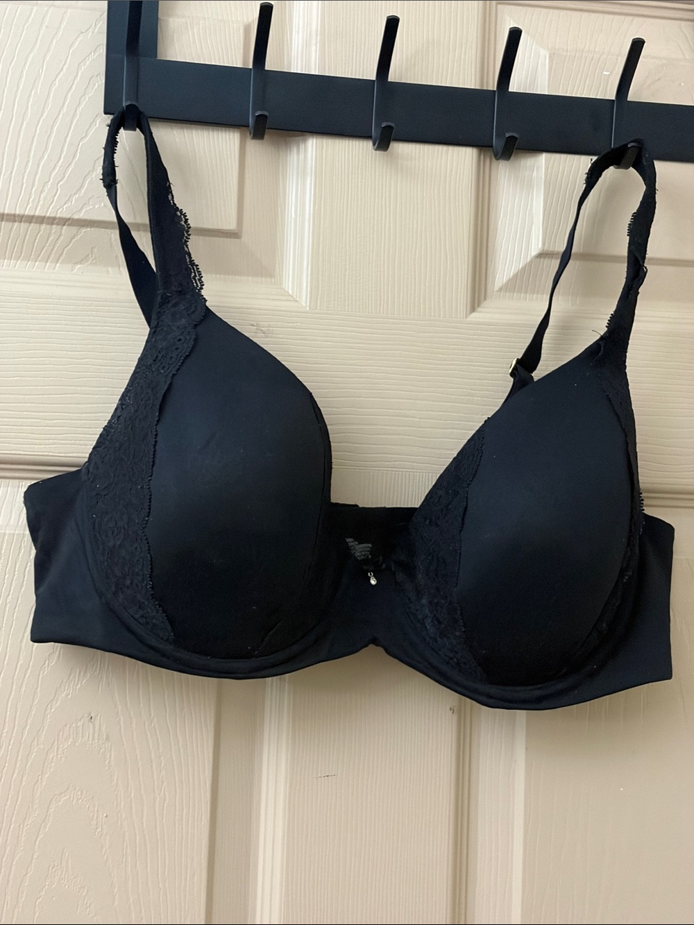 Soma Black Lace-Trim T-Shirt Bra